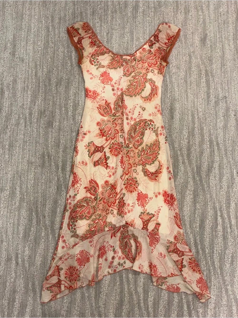 Y2K Speechless Paisley Midi Dress Asymmetric Milkmaid Fairy Boho Women’s Sz 13